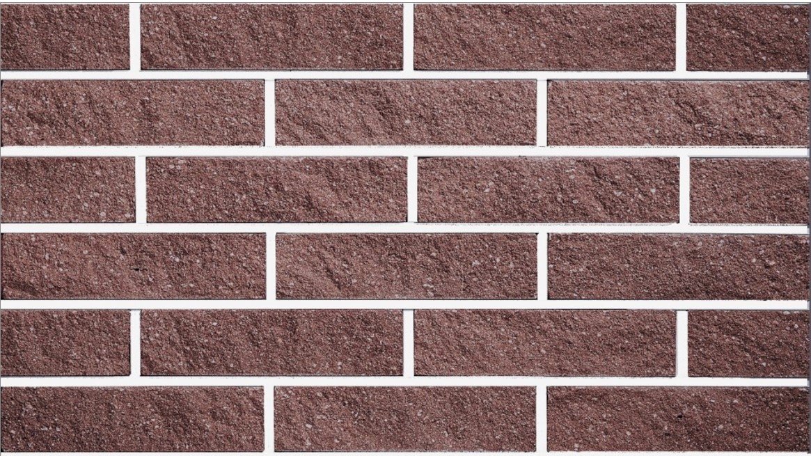 Фасадная плитка под кирпич LAND BRICK коричневая колотая
